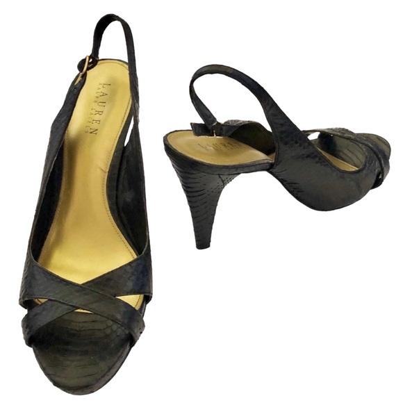 Ralph Lauren Shoes - Ralph Lauren Snake Heels Shoes New Cond SZ 10M